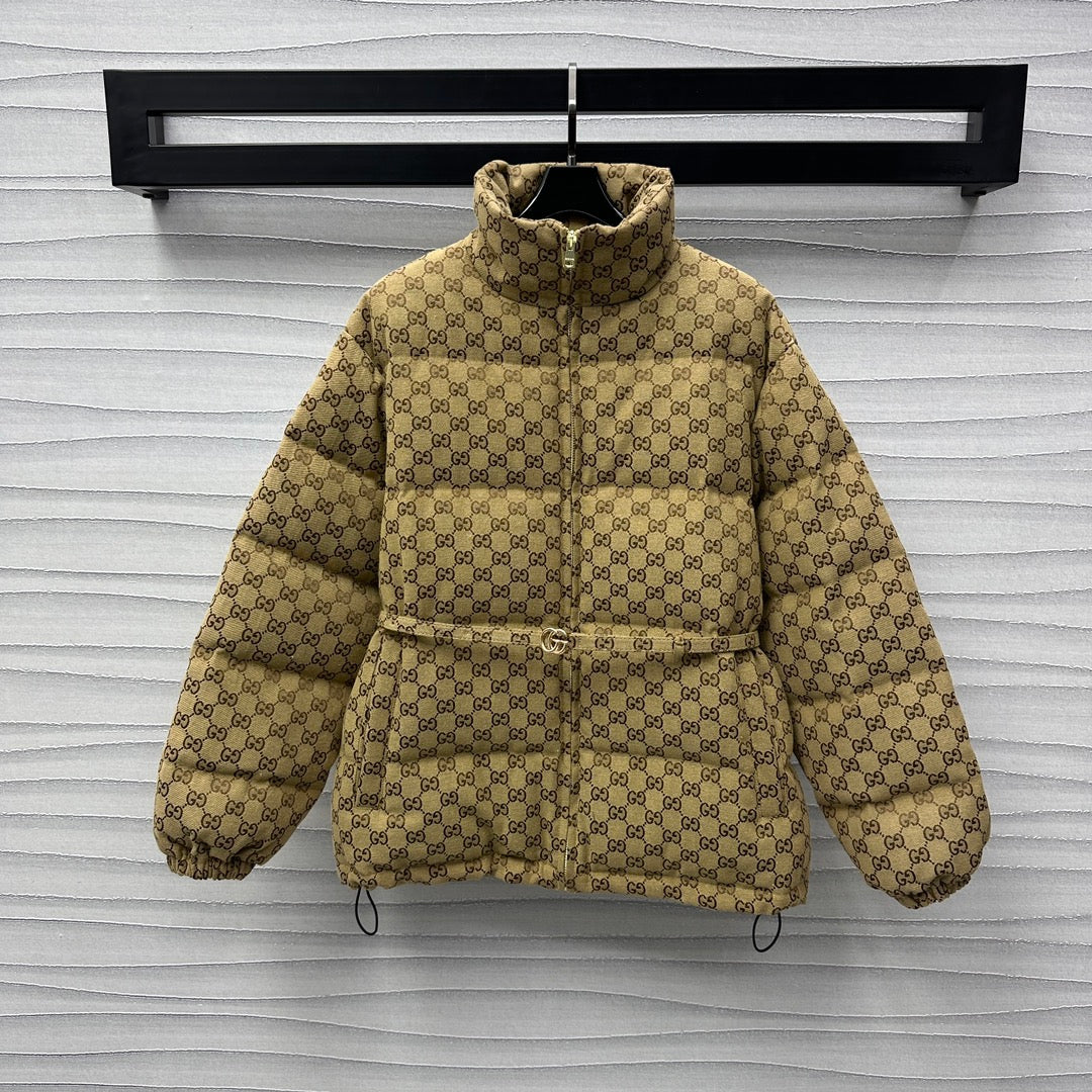 New Fashion Women's All Over Print Puffer Jacket DM1326101509