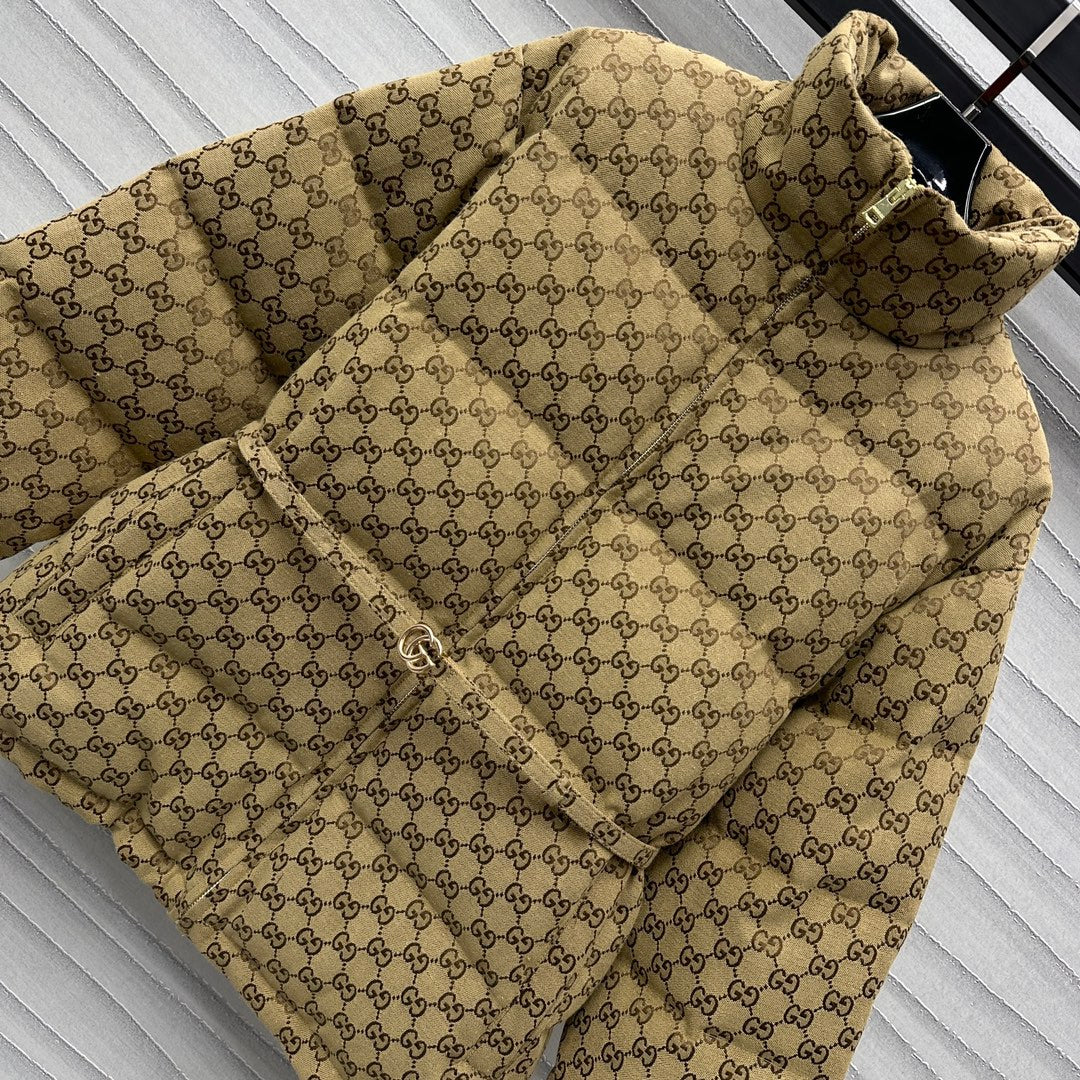 New Fashion Women's All Over Print Puffer Jacket DM1326101509