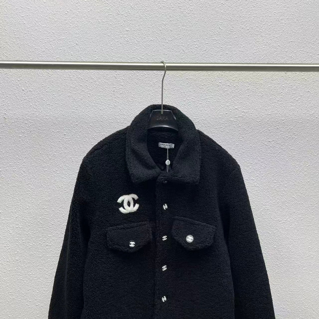 New Fashion Women's CC Hooded Fleece Jacket DM1326101512