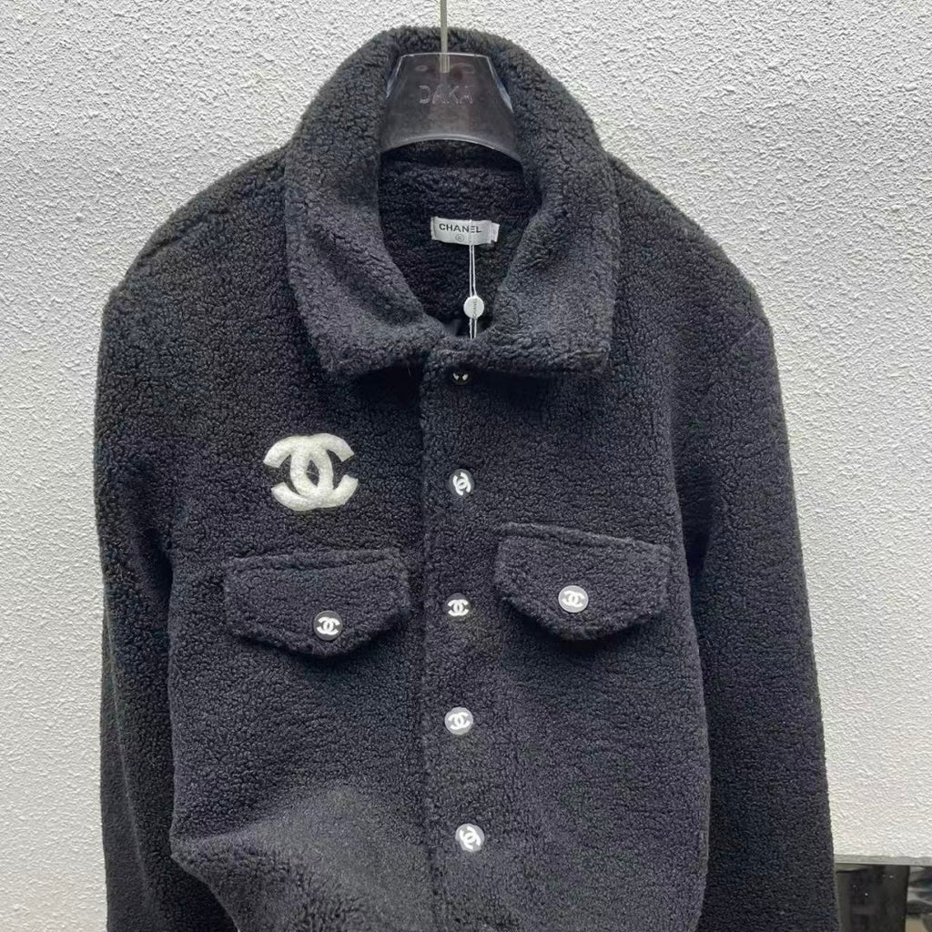New Fashion Women's CC Hooded Fleece Jacket DM1326101512