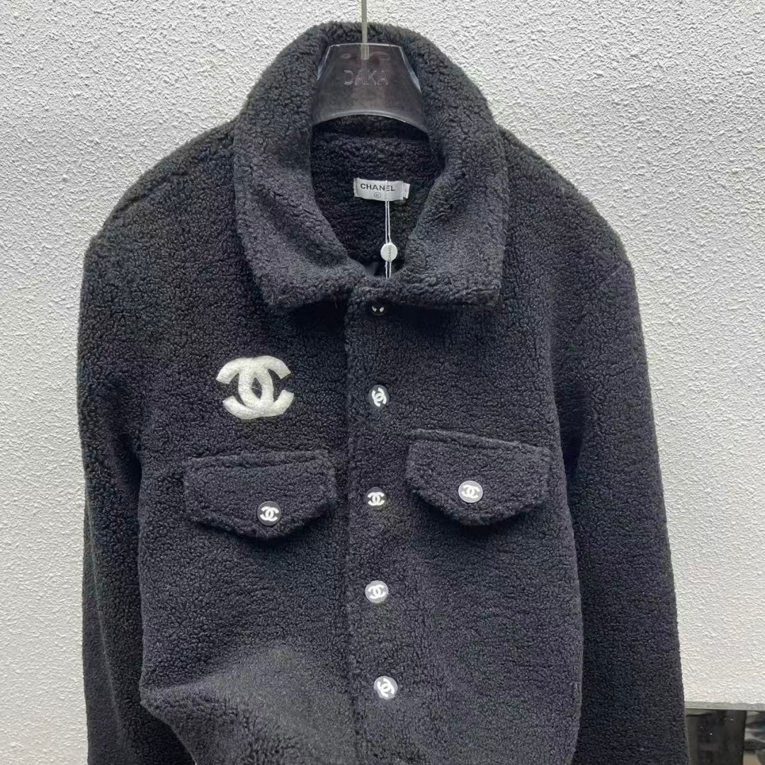 New Fashion Women's CC Hooded Fleece Jacket DM1326101512