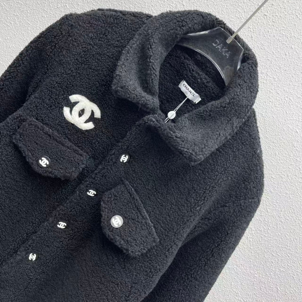 New Fashion Women's CC Hooded Fleece Jacket DM1326101512