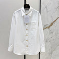 New Fashion Women's Embroidered Pocket Shirt CQQ1326101518