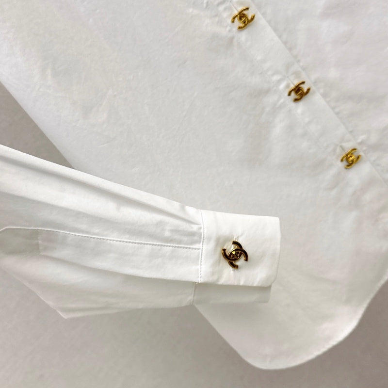 New Fashion Women's Embroidered Pocket Shirt CQQ1326101518