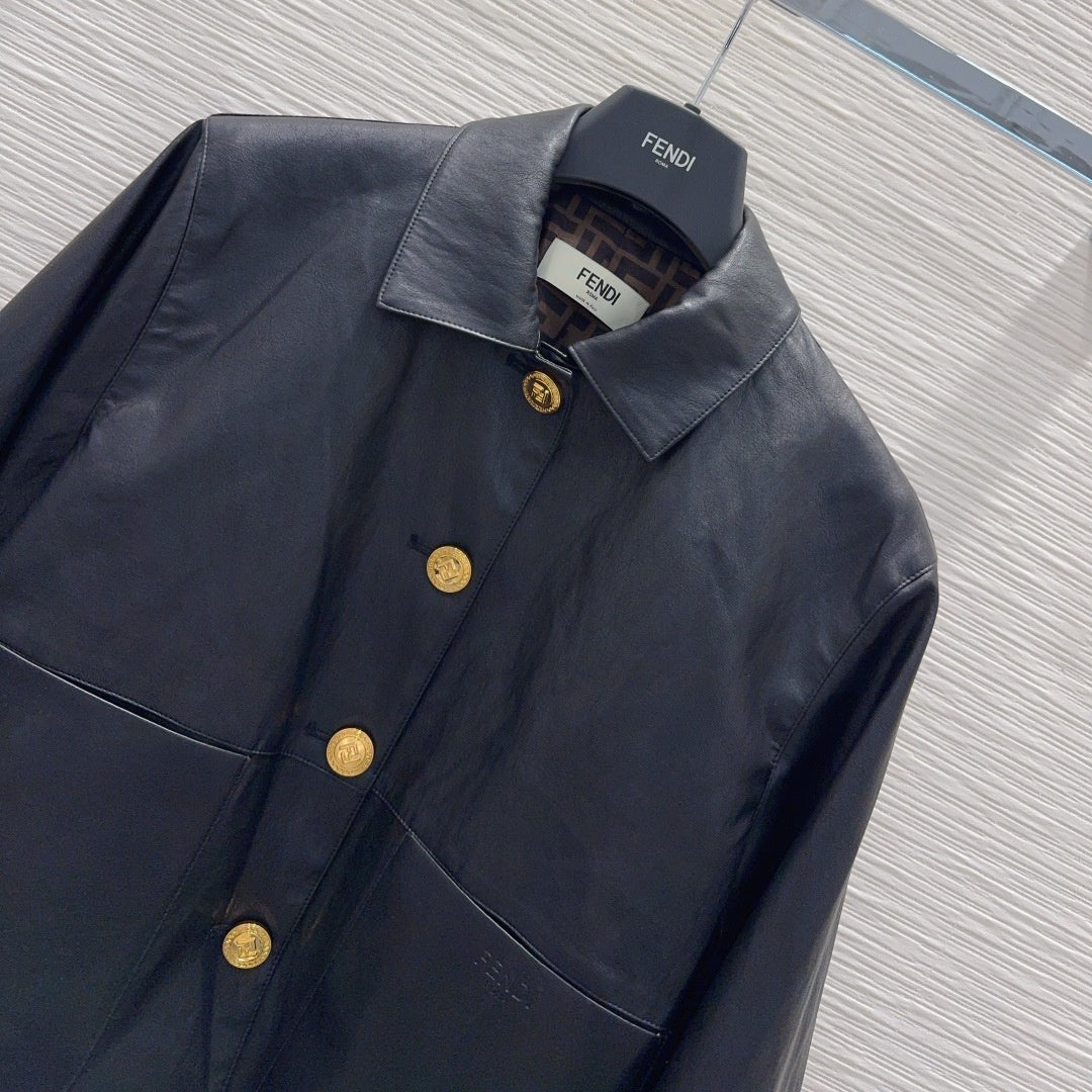 New Fashion Women's FF Leather Jacket CQQ1326101520