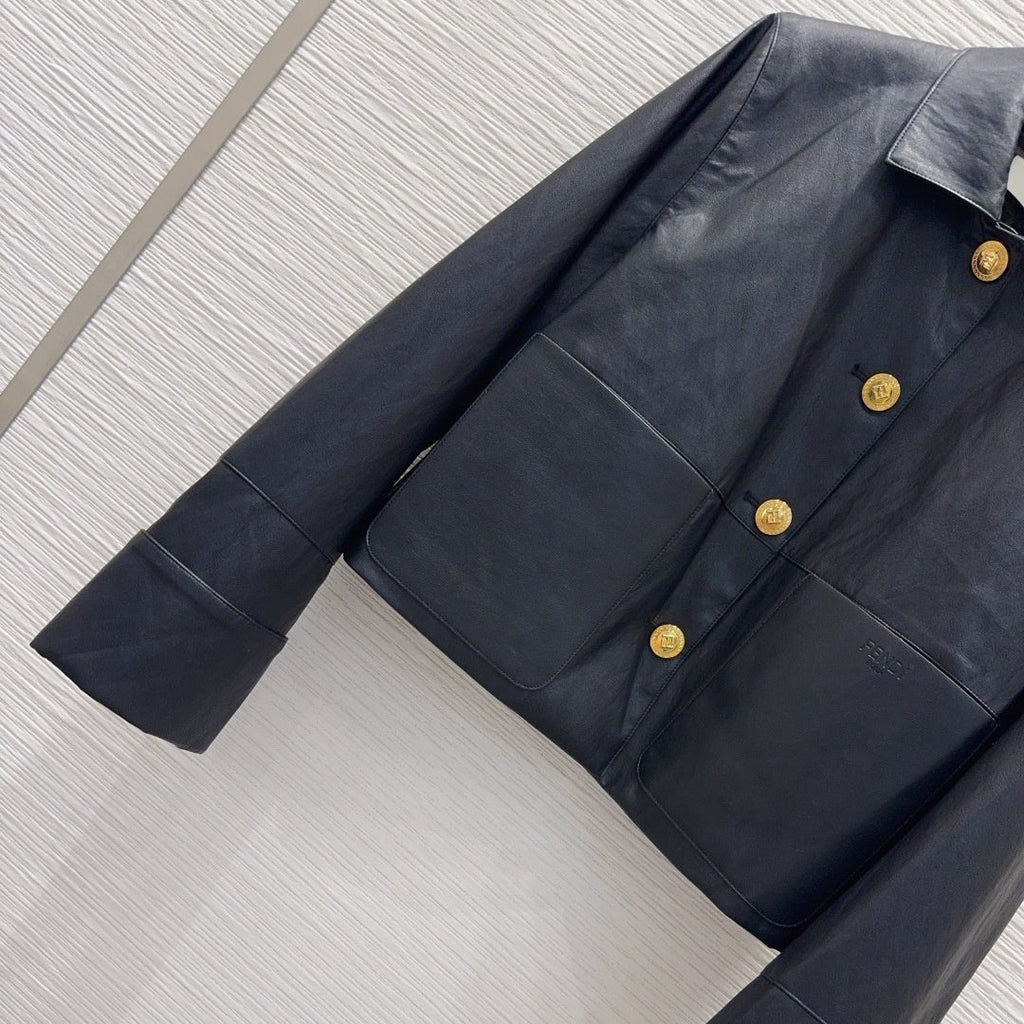 New Fashion Women's FF Leather Jacket CQQ1326101520