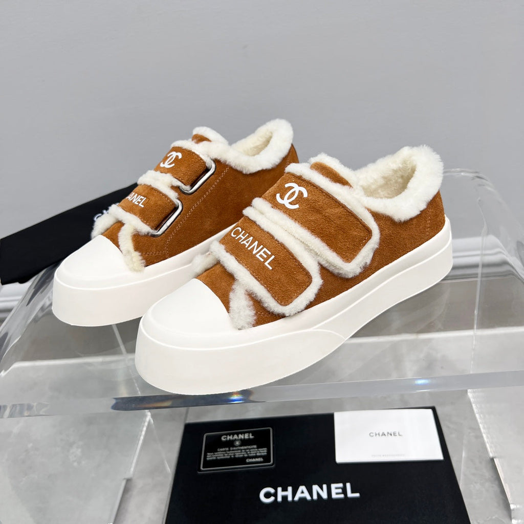 New Fashion Women's Velcro Fleece Lined Platform Sneakers XY1326101522