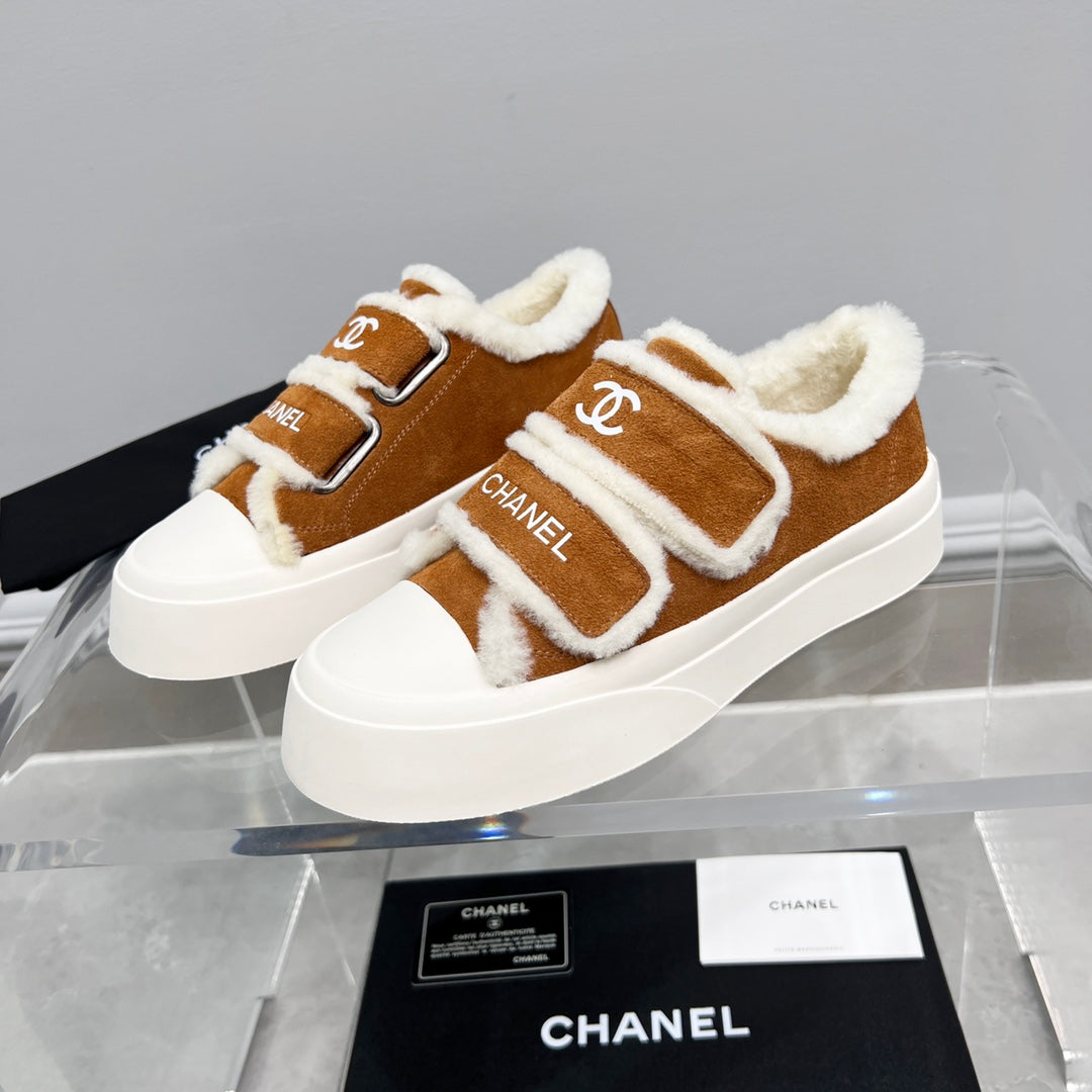 New Fashion Women's Velcro Fleece Lined Platform Sneakers XY1326101522