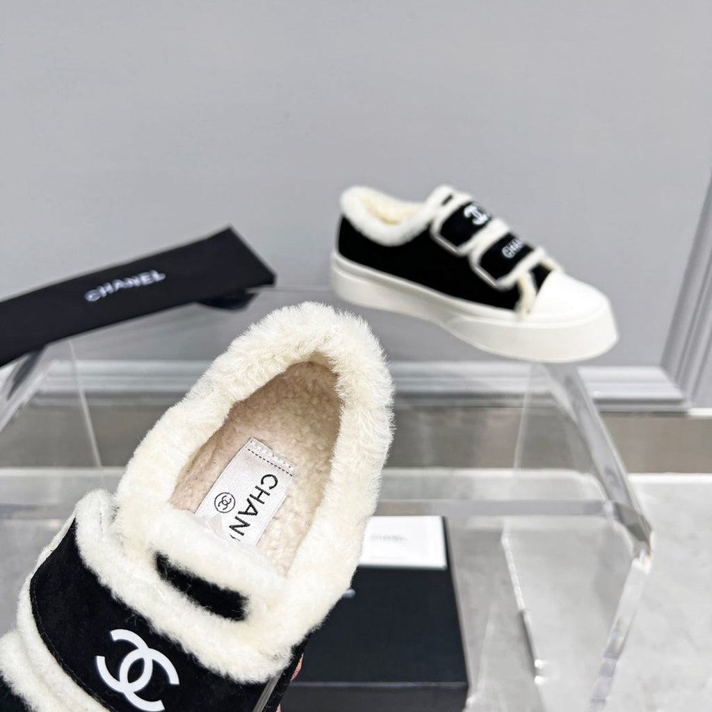 New Fashion Women's Velcro Fleece Lined Platform Sneakers XY1326101522