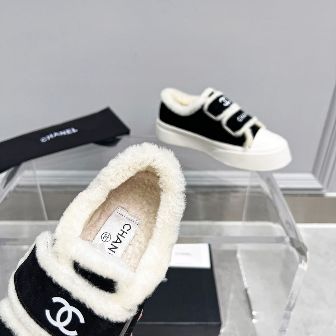 New Fashion Women's Velcro Fleece Lined Platform Sneakers XY1326101522