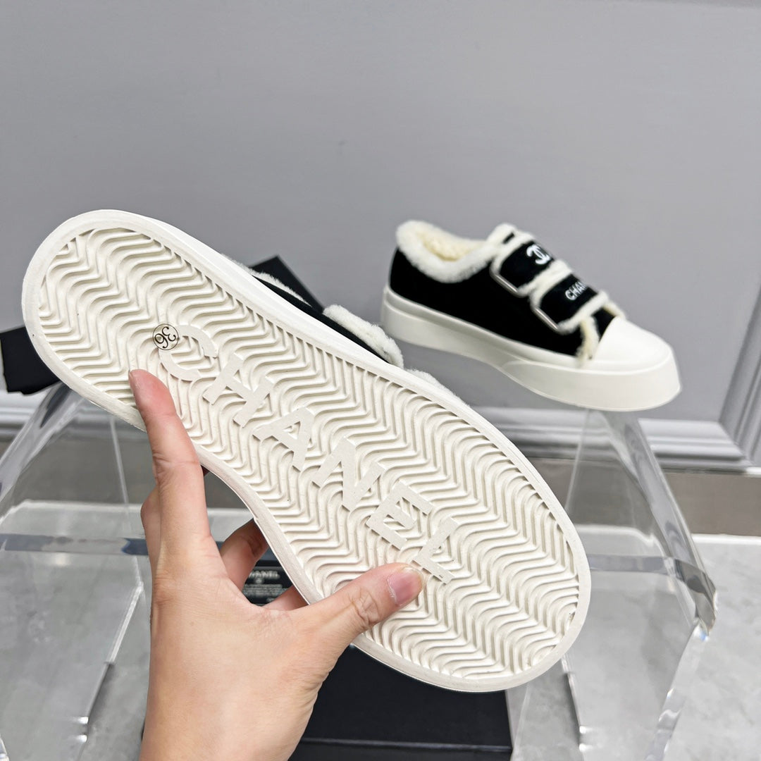 New Fashion Women's Velcro Fleece Lined Platform Sneakers XY1326101522