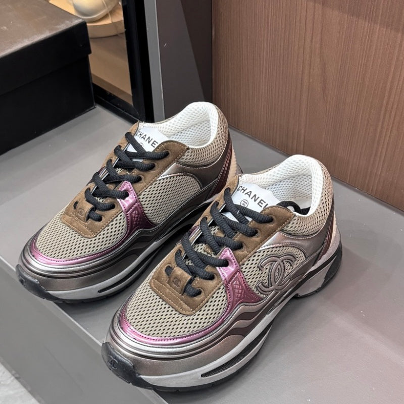 New Fashion Color Block Mesh Platform Sneakers PF1326101602