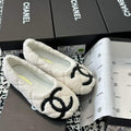 New Fashion Women's CC Furry Flat Shoes PF1326101603