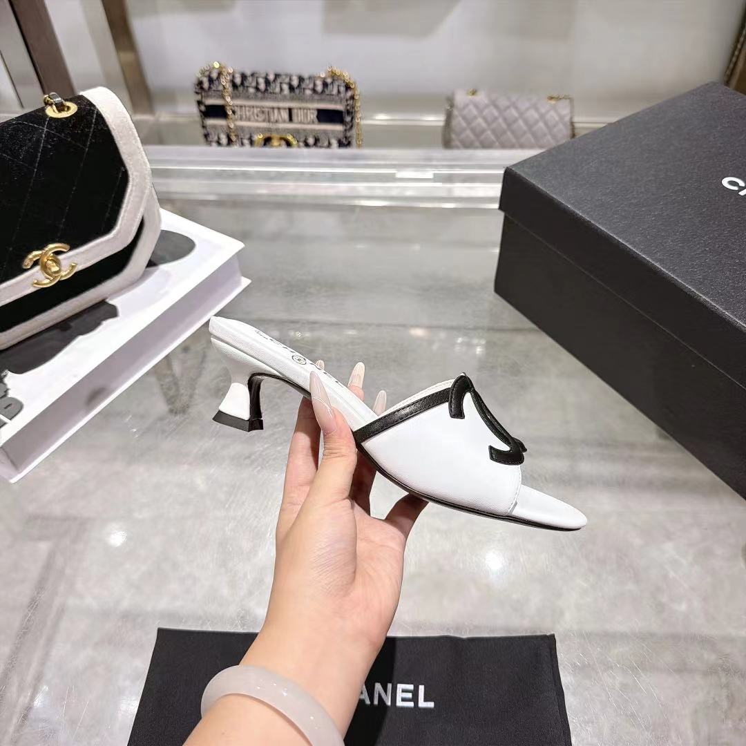 New Fashion Women's CC Heeled Slide Sandals XY1326101605