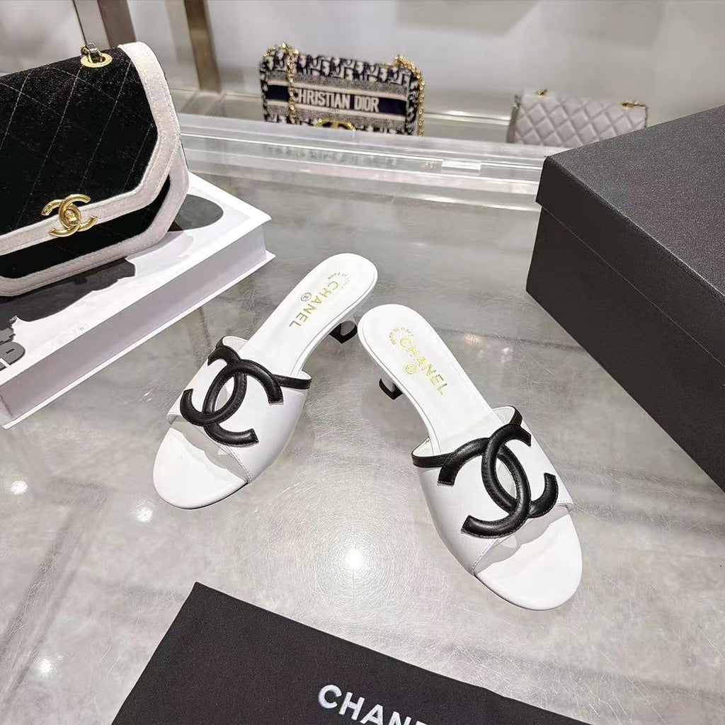 New Fashion Women's CC Heeled Slide Sandals XY1326101605