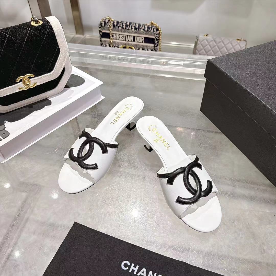 New Fashion Women's CC Heeled Slide Sandals XY1326101605