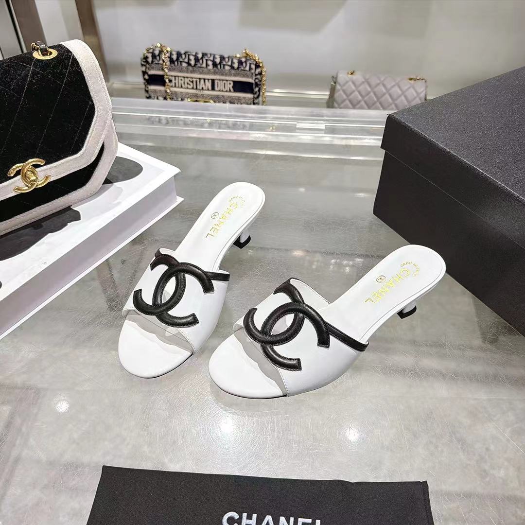 New Fashion Women's CC Heeled Slide Sandals XY1326101605