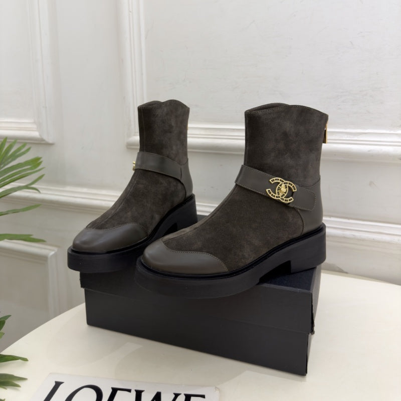 New Fashion Women's CC Platform Ankle Boots XY1326101606