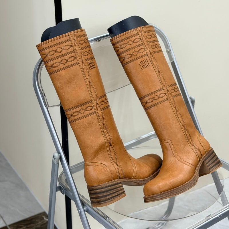 New Fashion Women's MIU Tall Western Boots NK1326101607