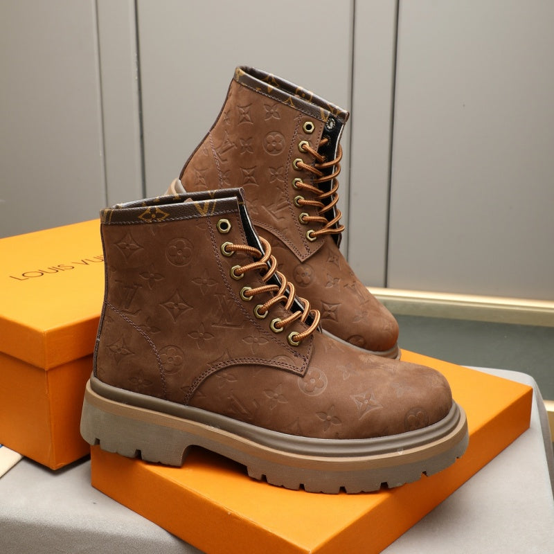 New Fashion Men's Embossed Platform Lace-up Martin Boots YY1326101608