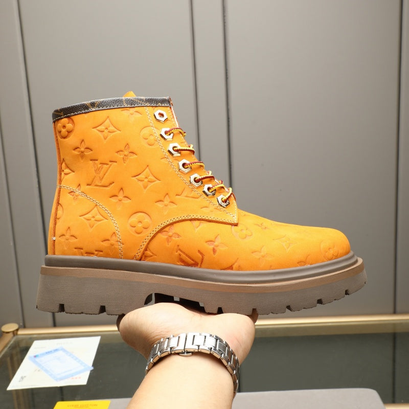 New Fashion Men's Embossed Platform Lace-up Martin Boots YY1326101608