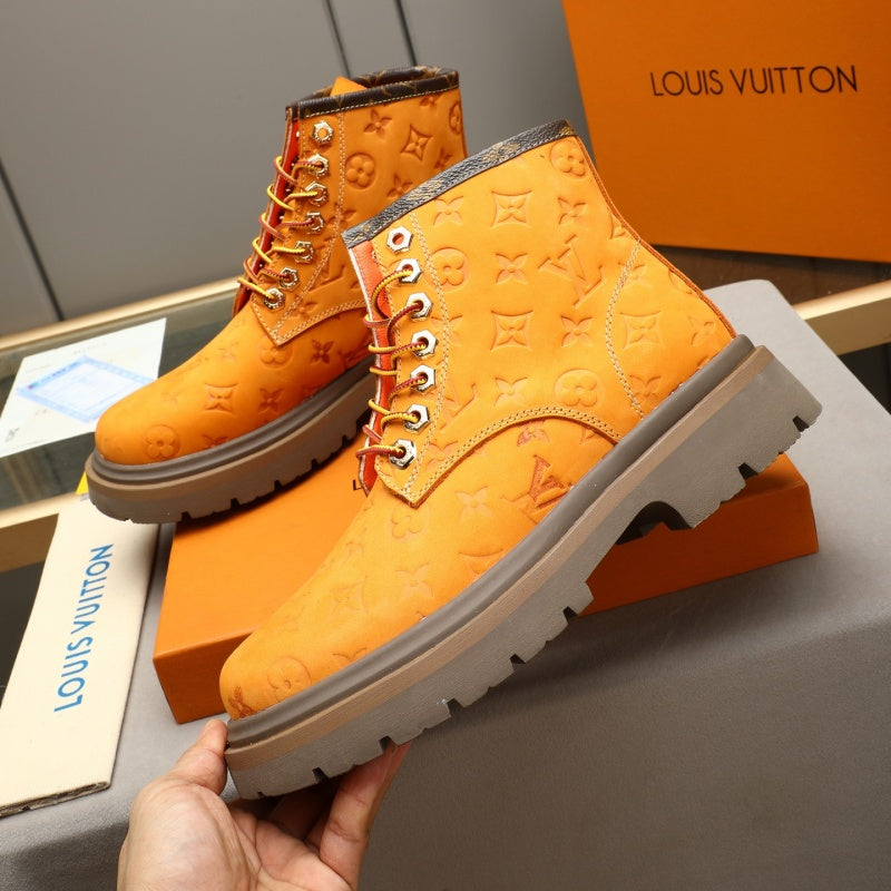 New Fashion Men's Embossed Platform Lace-up Martin Boots YY1326101608