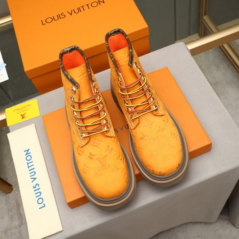 New Fashion Men's Embossed Platform Lace-up Martin Boots YY1326101608