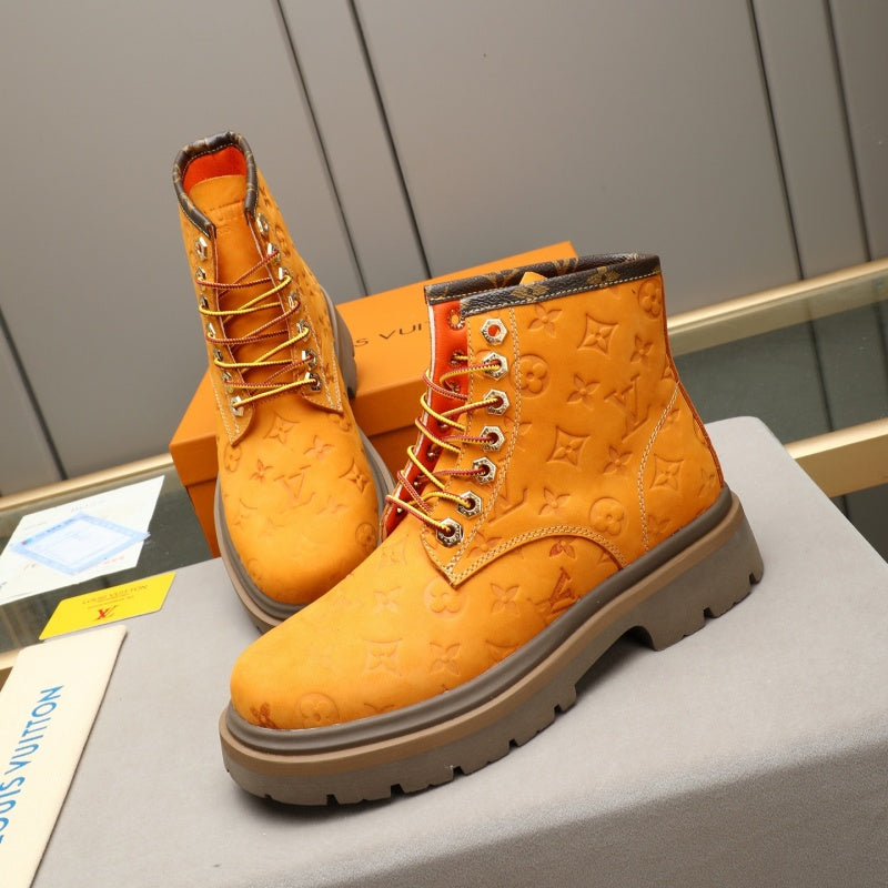New Fashion Men's Embossed Platform Lace-up Martin Boots YY1326101608