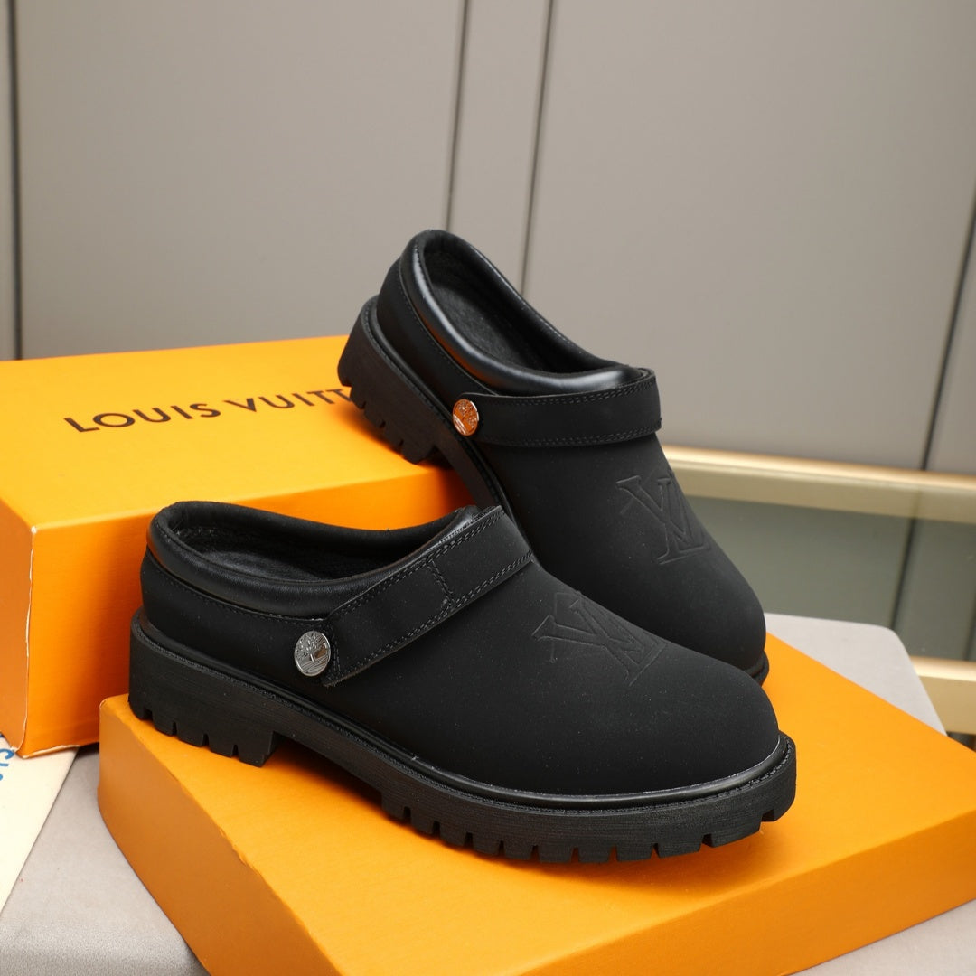 New Fashion Men's Embossed Platform Mule Shoes YY1326101609
