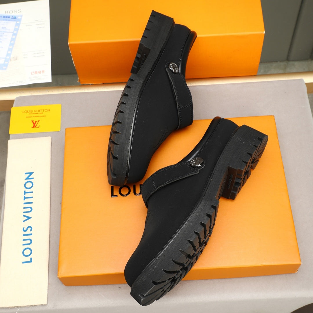 New Fashion Men's Embossed Platform Mule Shoes YY1326101609