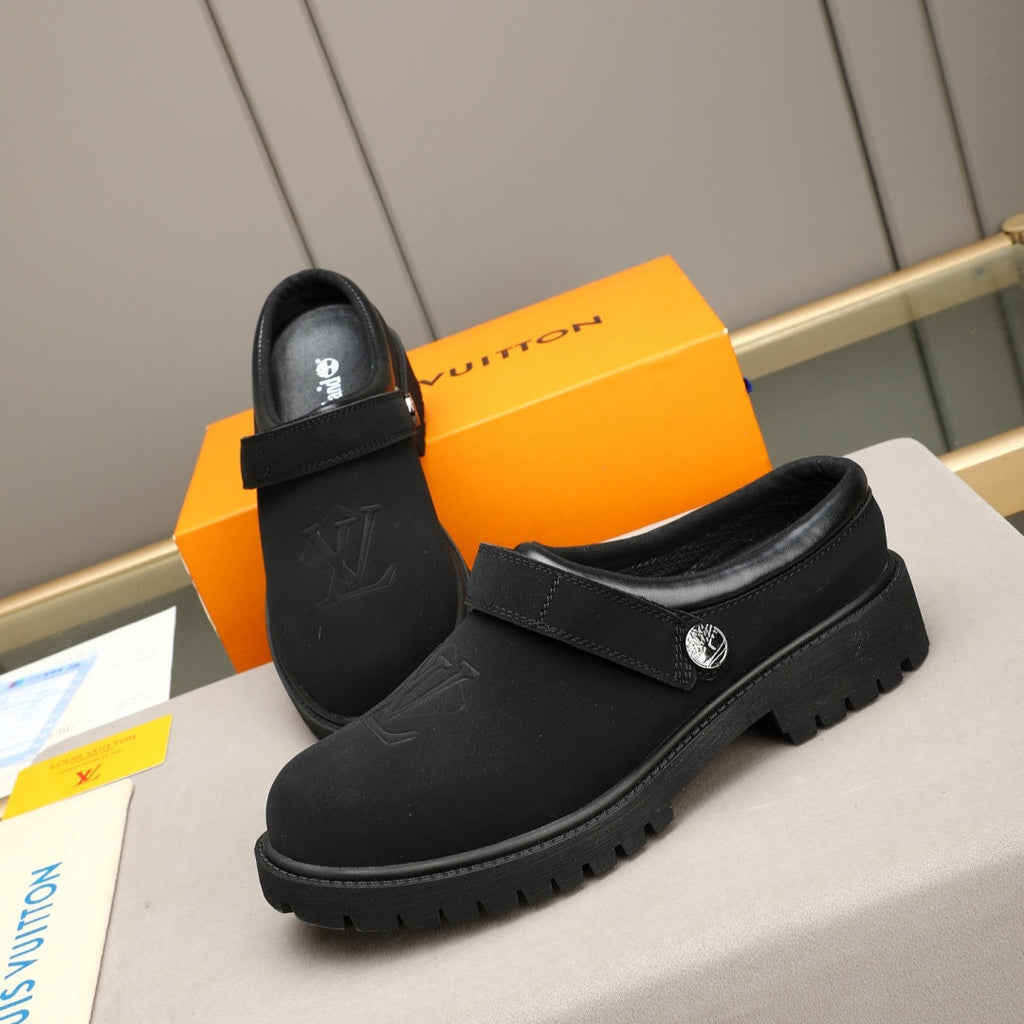 New Fashion Men's Embossed Platform Mule Shoes YY1326101609