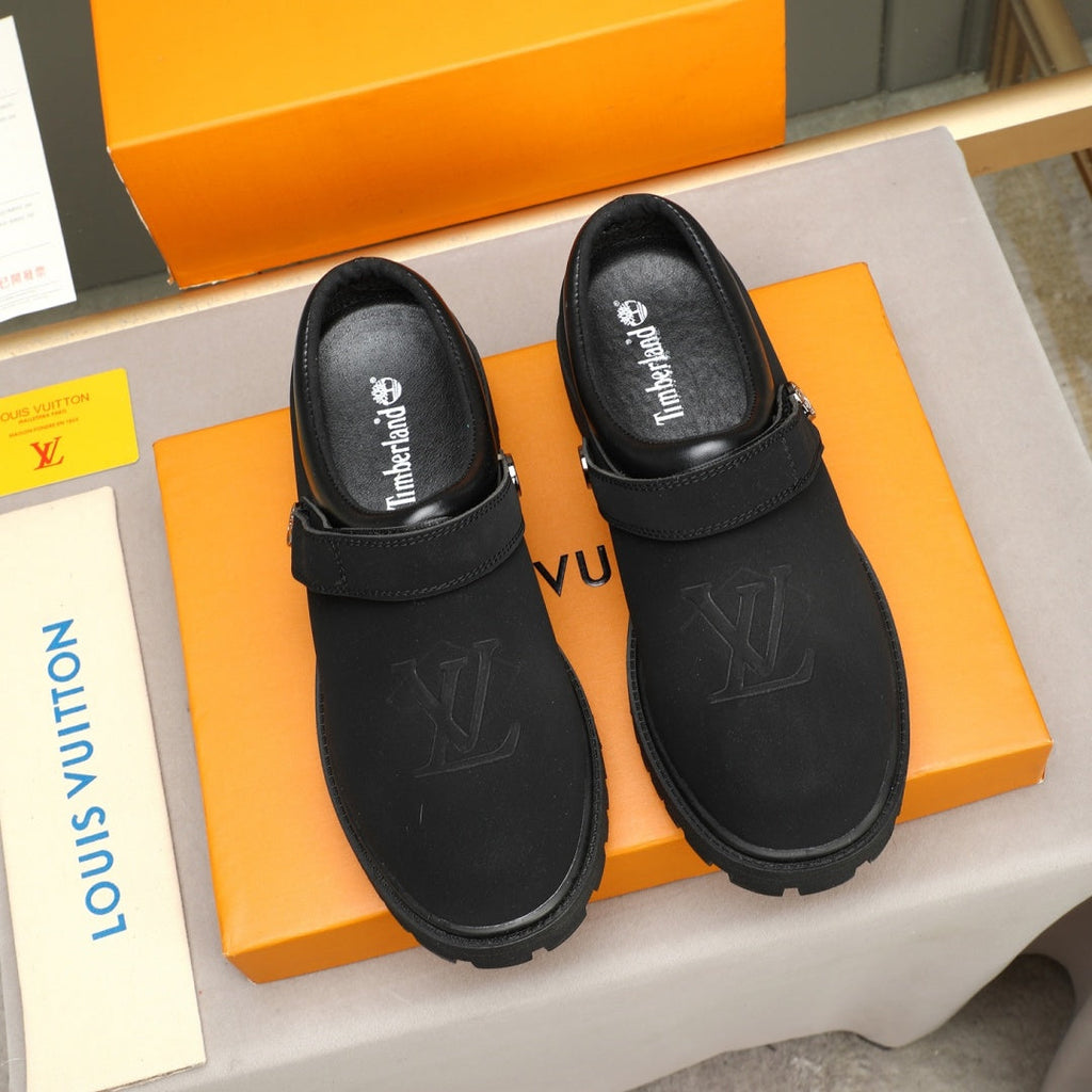 New Fashion Men's Embossed Platform Mule Shoes YY1326101609