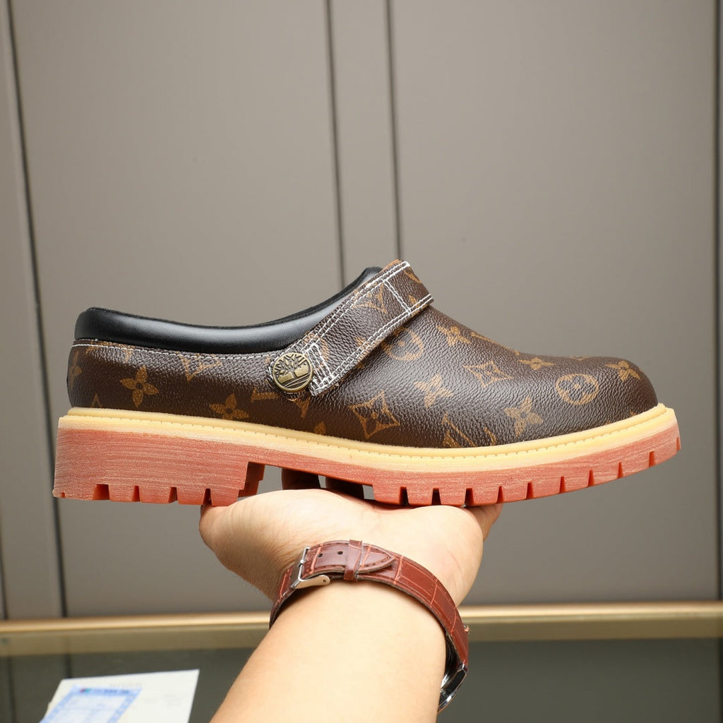 New Fashion Men's Embossed Platform Mule Shoes YY1326101610