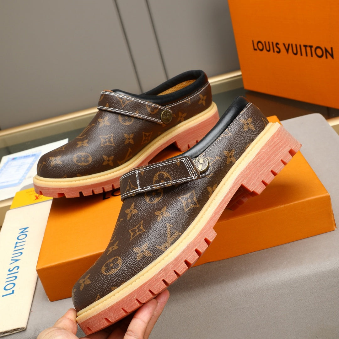 New Fashion Men's Embossed Platform Mule Shoes YY1326101610