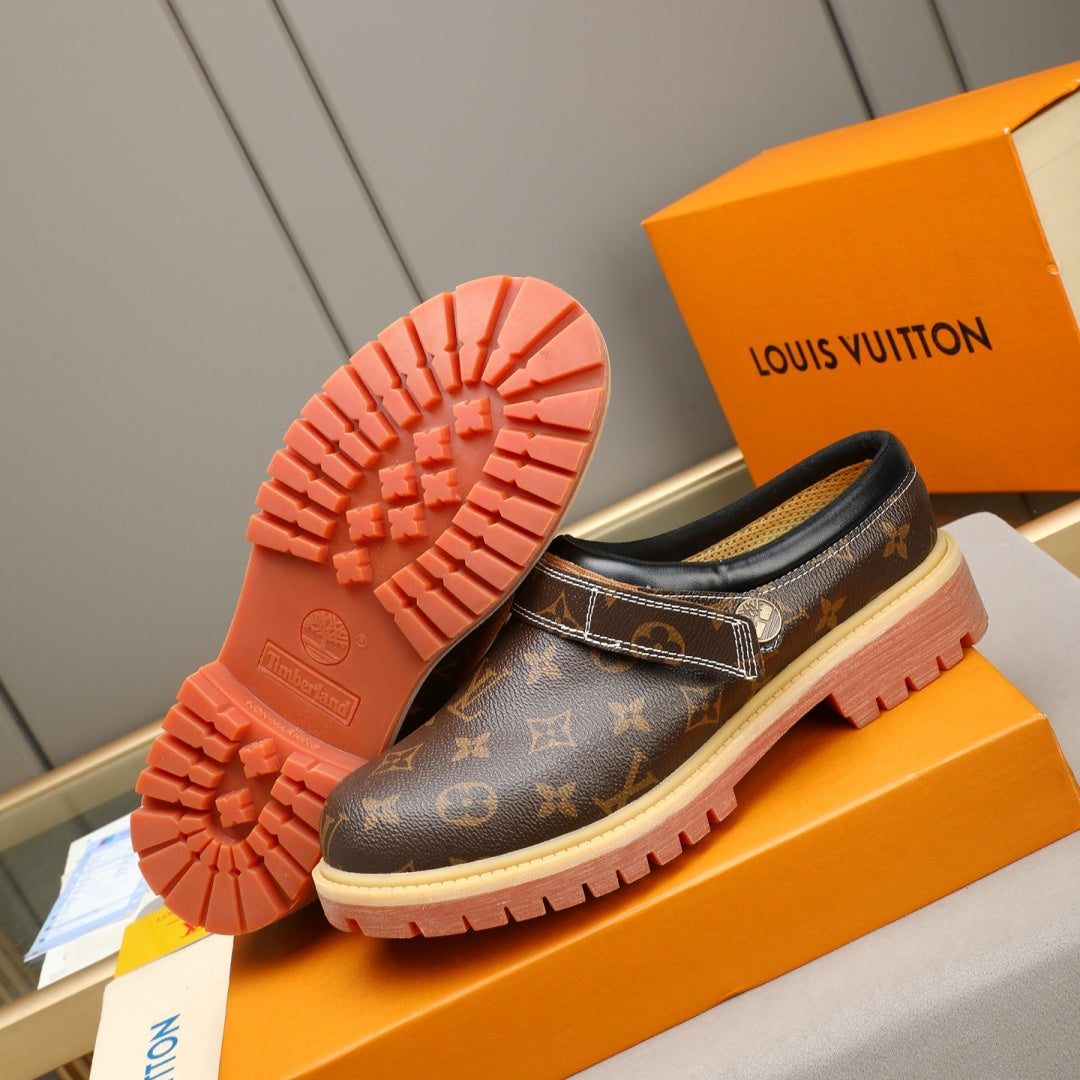 New Fashion Men's Embossed Platform Mule Shoes YY1326101610
