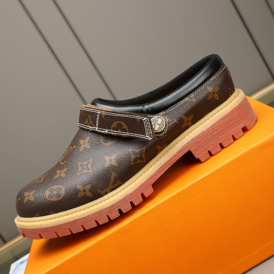 New Fashion Men's Embossed Platform Mule Shoes YY1326101610
