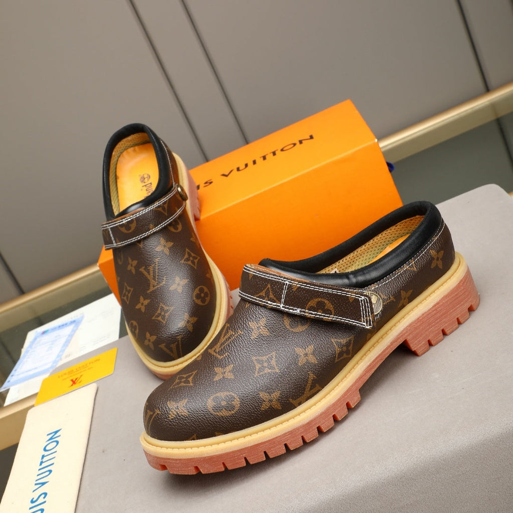 New Fashion Men's Embossed Platform Mule Shoes YY1326101610