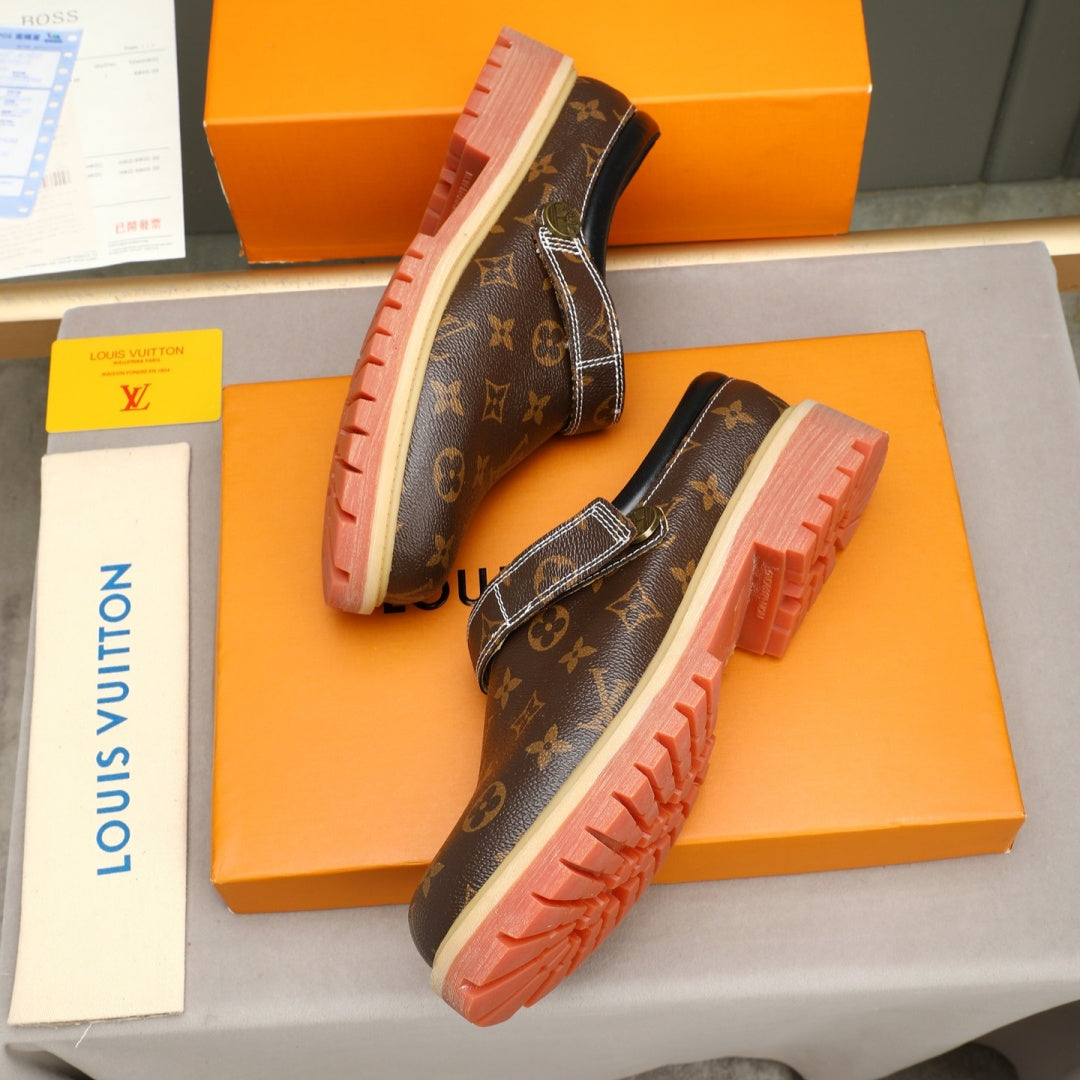 New Fashion Men's Embossed Platform Mule Shoes YY1326101610