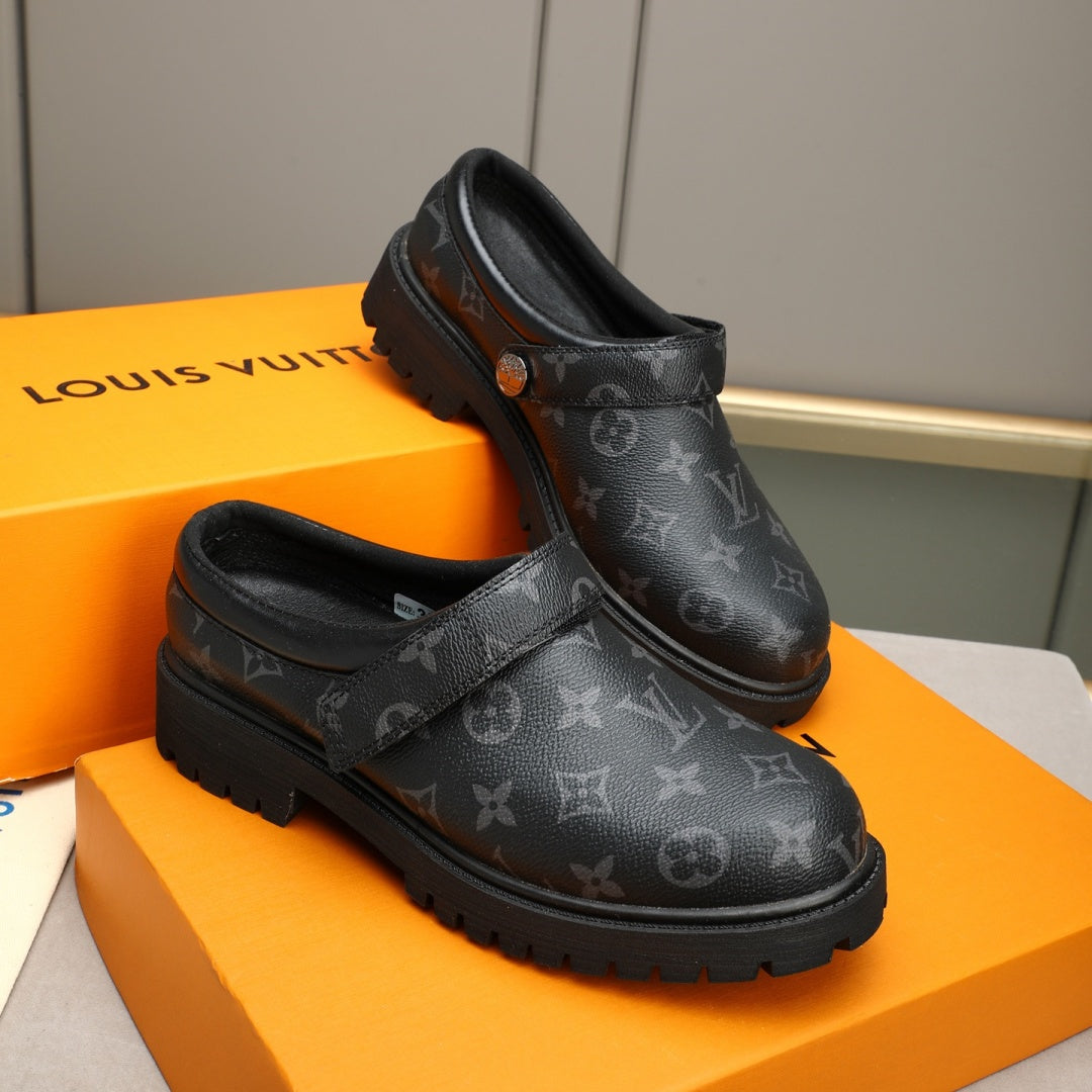 New Fashion Men's Embossed Platform Mule Shoes YY1326101610