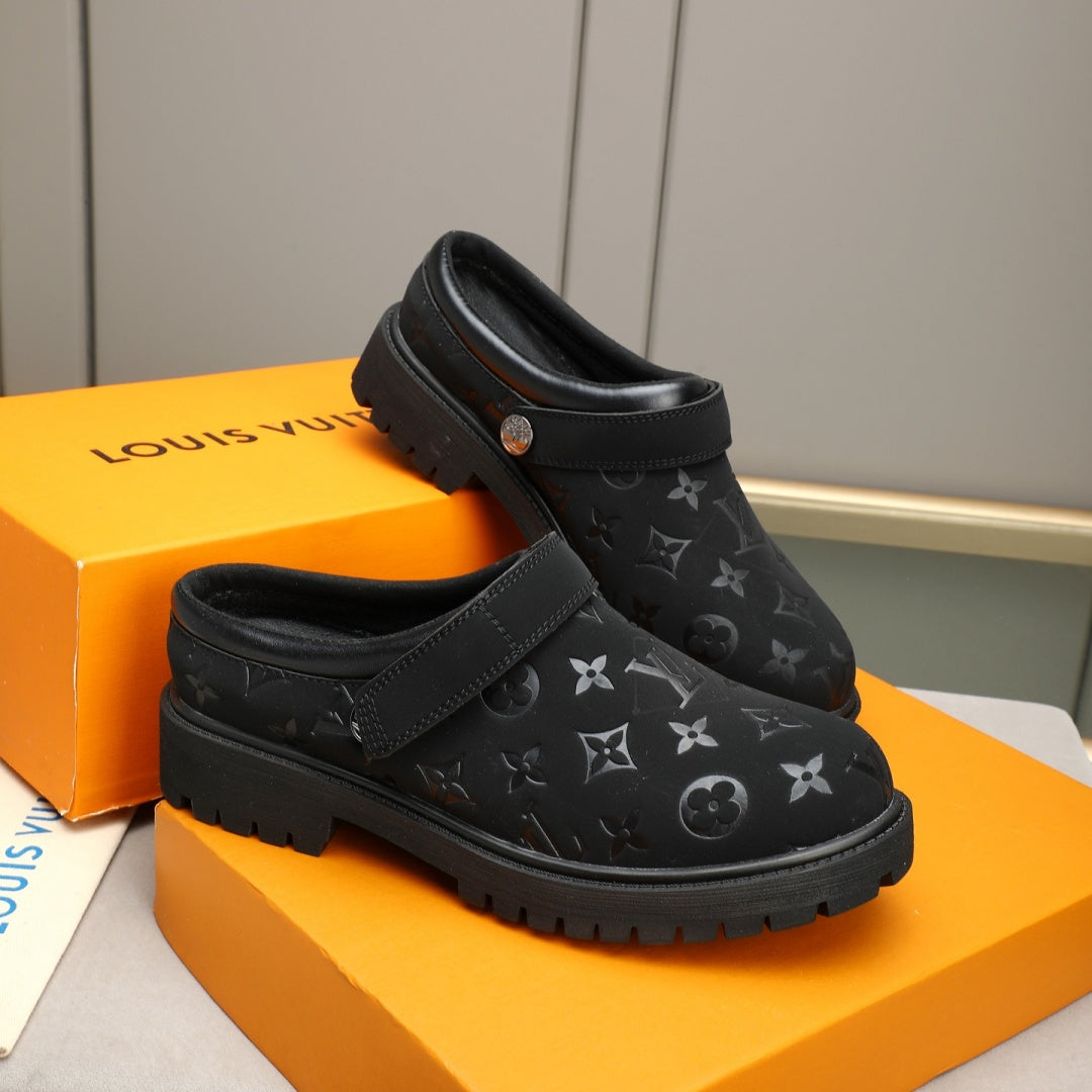 New Fashion Men's Embossed Platform Mule Shoes YY1326101610