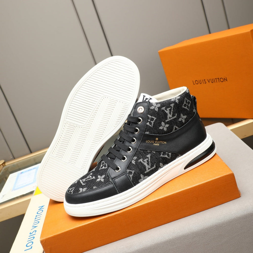 New Fashion Men's Monogram Patchwork High Top Sneakers YY1326101616