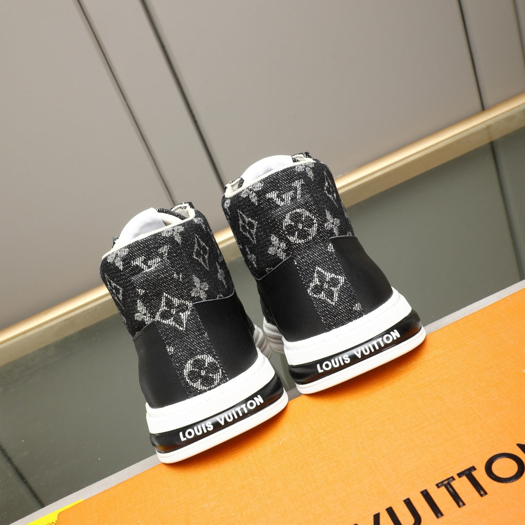 New Fashion Men's Monogram Patchwork High Top Sneakers YY1326101616