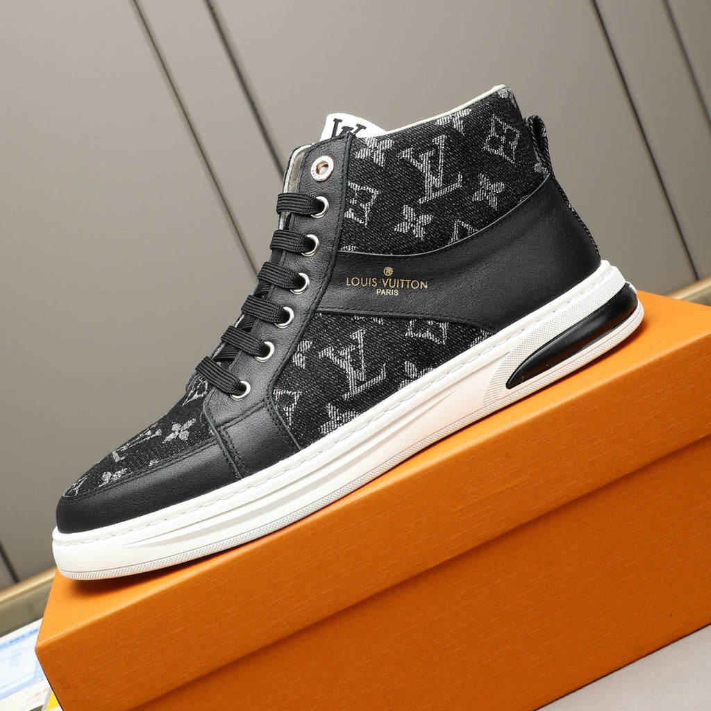 New Fashion Men's Monogram Patchwork High Top Sneakers YY1326101616
