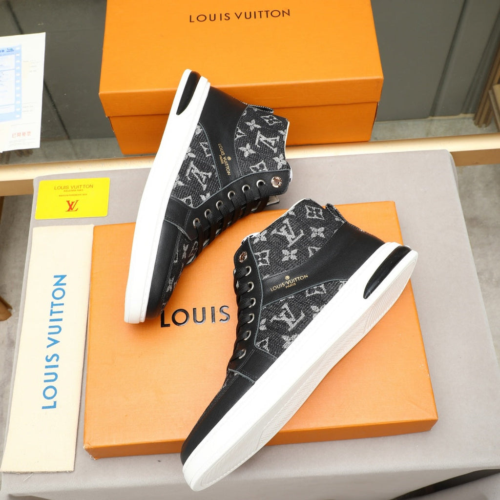 New Fashion Men's Monogram Patchwork High Top Sneakers YY1326101616