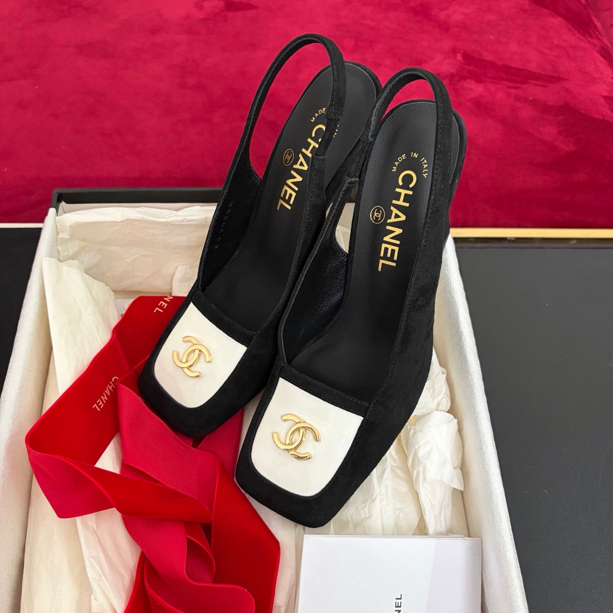 New Autumn Winter Women's Square Toe Slingback Heels XC1326101617
