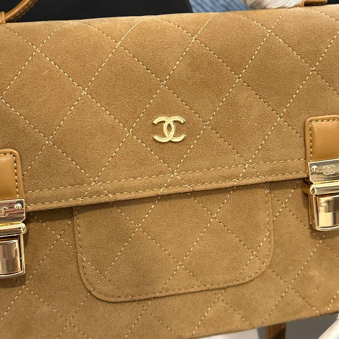 New Fashion Women's Quilted Suede Handheld Backpack CWT1326101918