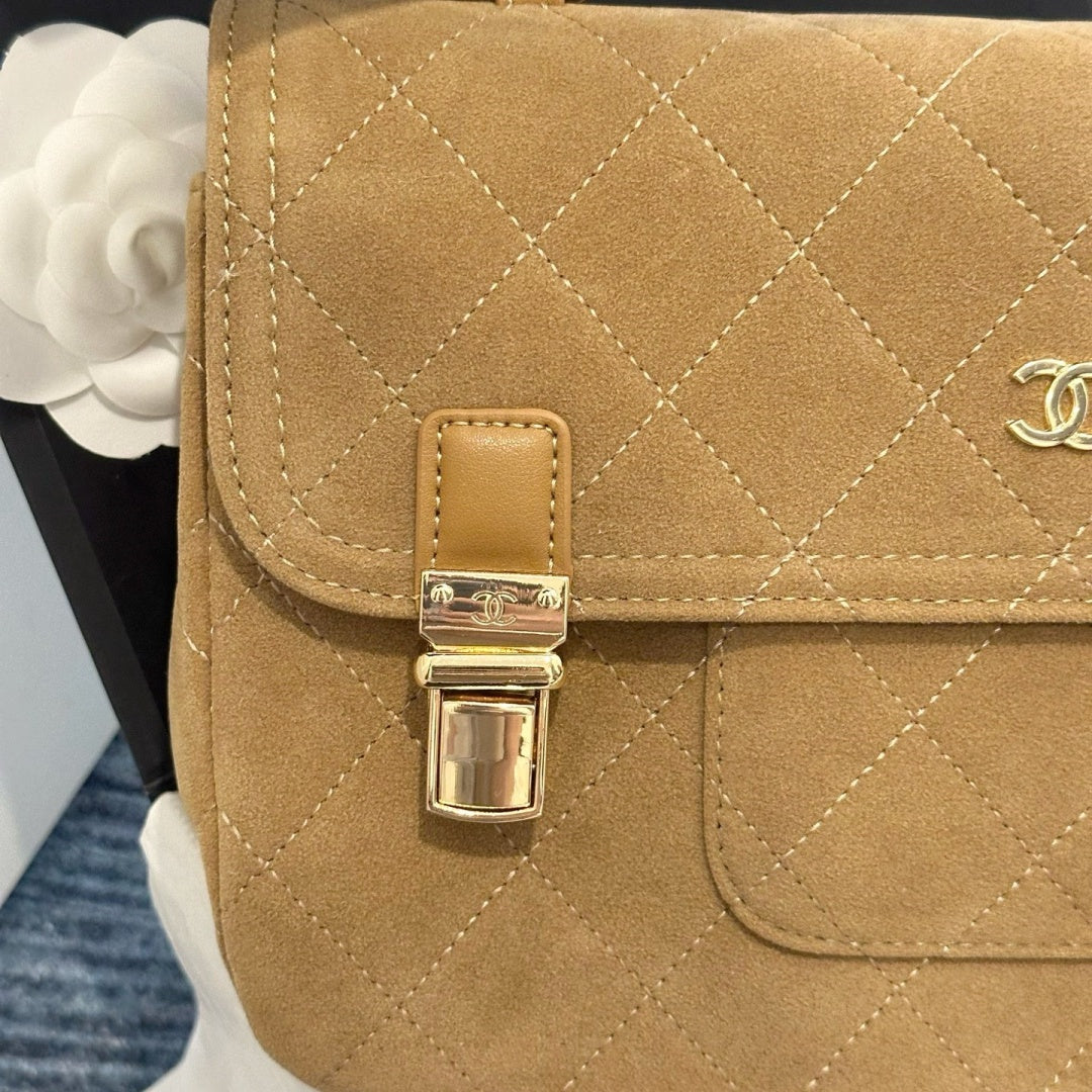New Fashion Women's Quilted Suede Handheld Backpack CWT1326101918