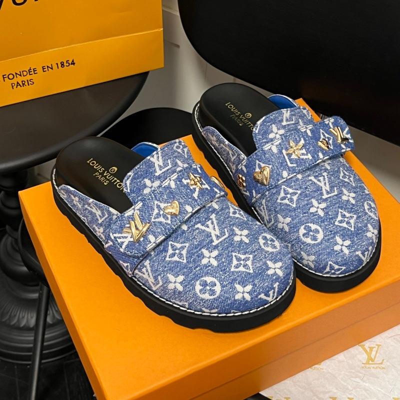 New Fashion Unisex Metal Decorated Mule Slippers PF1326101929