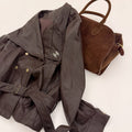 New Fashion Women's CC Logo Leather Jacket CQQ1326102001