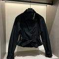 New Fashion Women's Belted Waist Wool Short Jacket CQQ1326102005